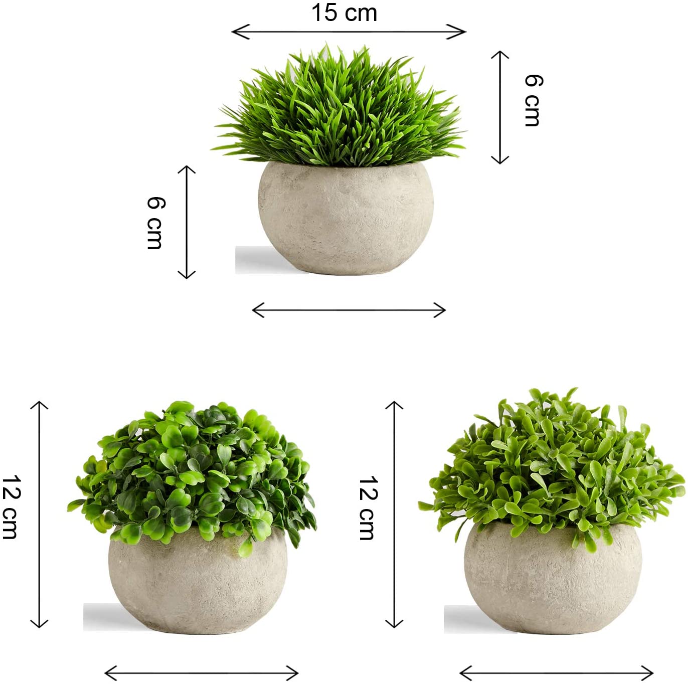 Primaison Concrete Planters - Set of 3